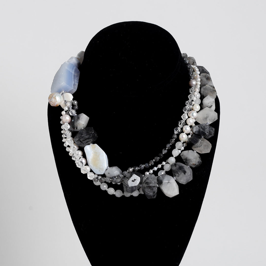 Necklace, Garnet, Agate