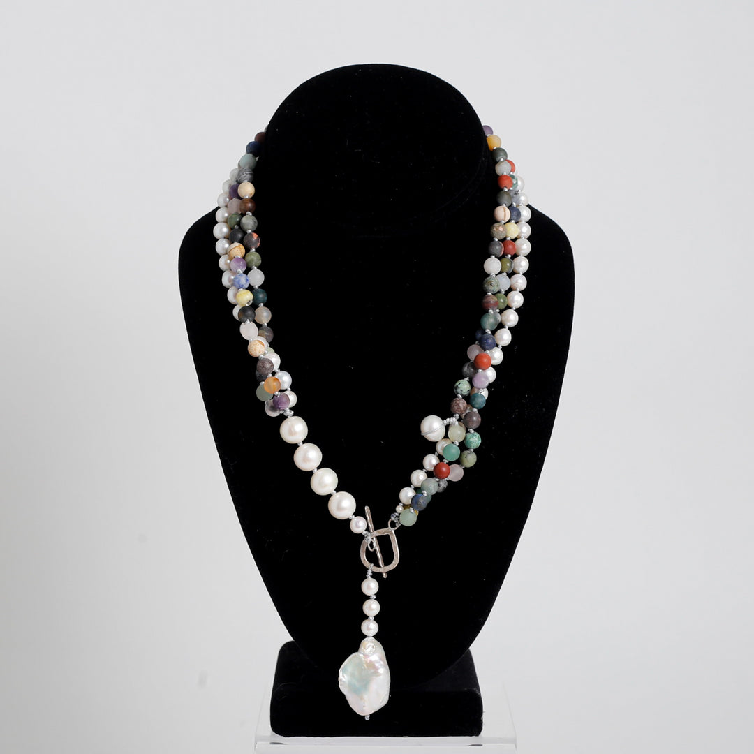 Necklace, Aquamarine, Pearl