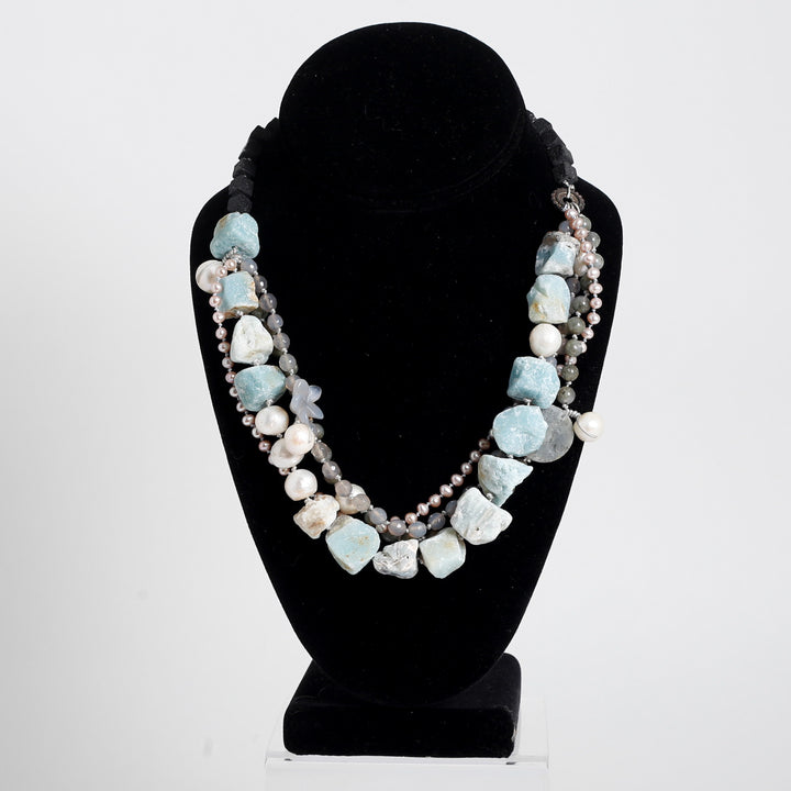 Necklace, MultiColorSemiPreStone
