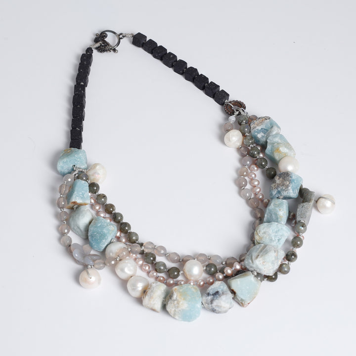 Necklace, MultiColorSemiPreStone