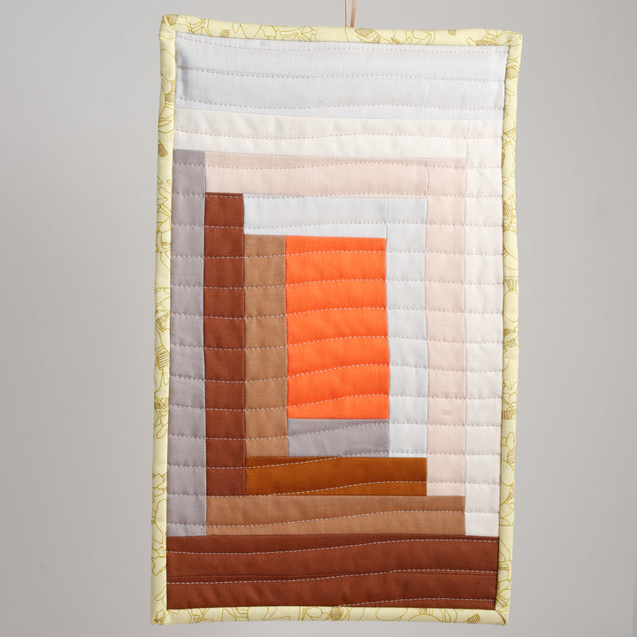 Log Cabin Quilted Wall Hanging