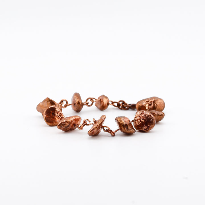 Bracelet, Copper Droplet Linked