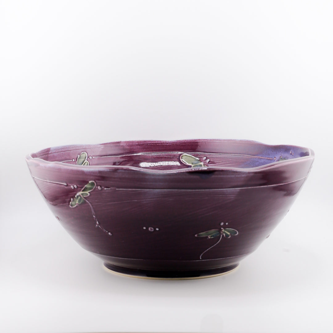 3 Bowl Set With Dragonflies