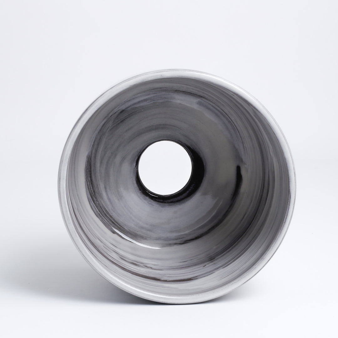 Plant Pot, w/Plate, Winter Sky