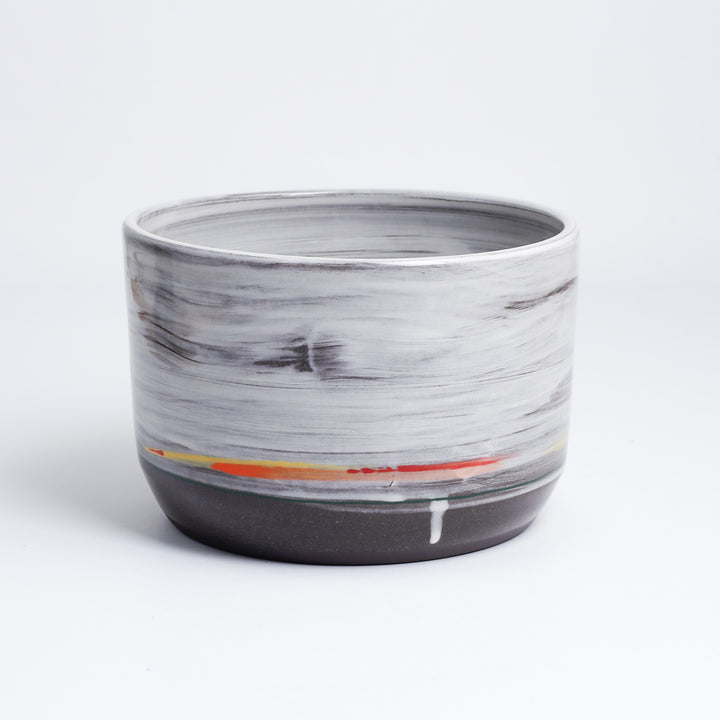 Plant Pot, w/Plate, Winter Sky