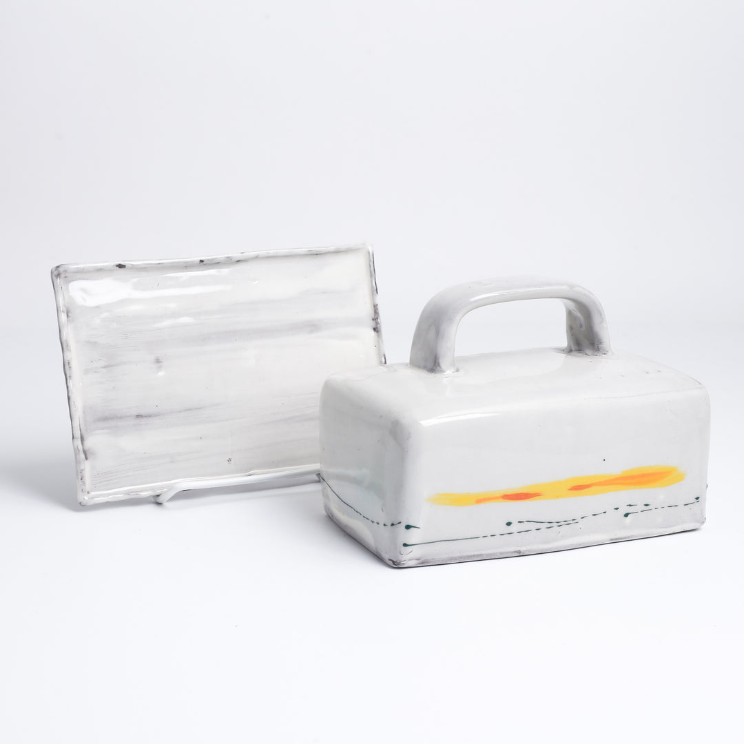 Butter Dish, Winter Sky