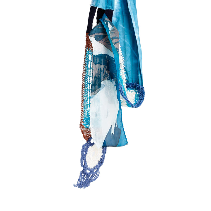 Mixed Media Crochet Scarf, LG