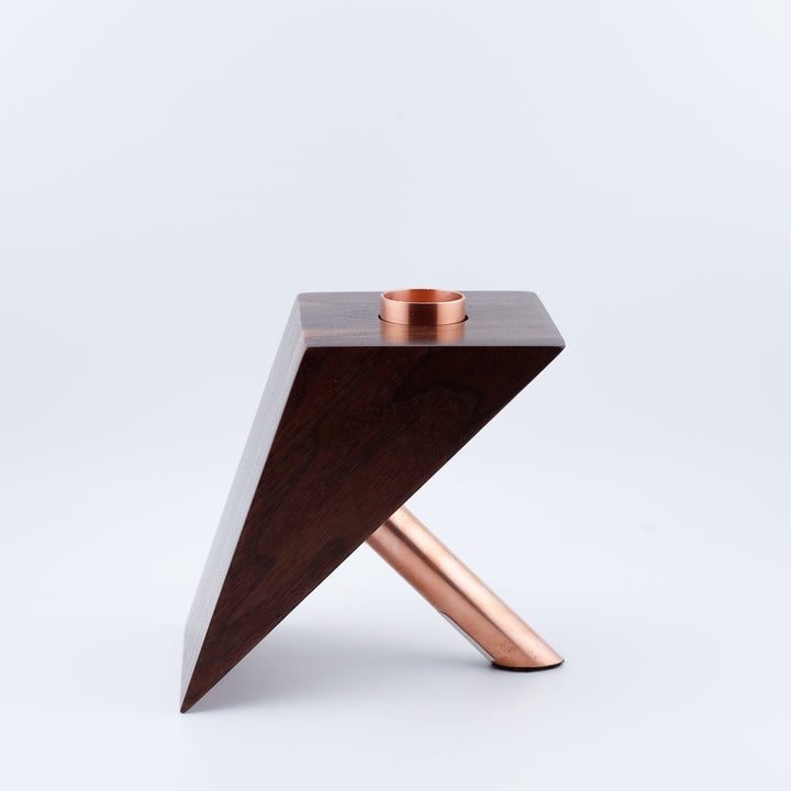 Small Walnut Candle Holder #1.1