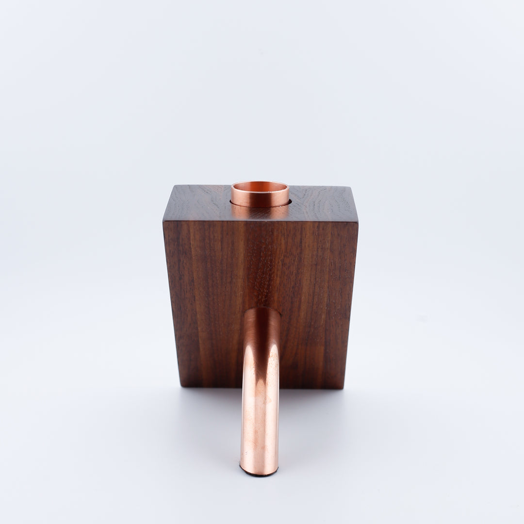 Small Walnut Candle Holder #1.1