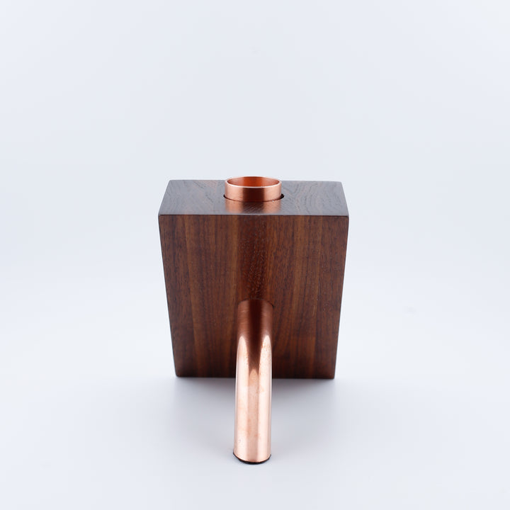 Small Walnut Candle Holder #1.1
