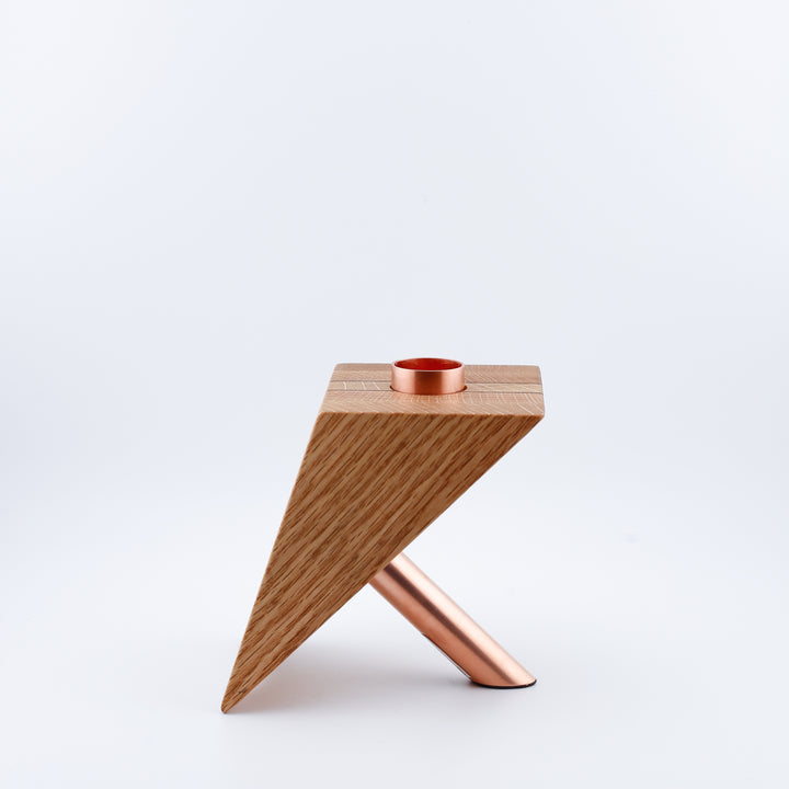 Small Oak Candle Holder #1.3