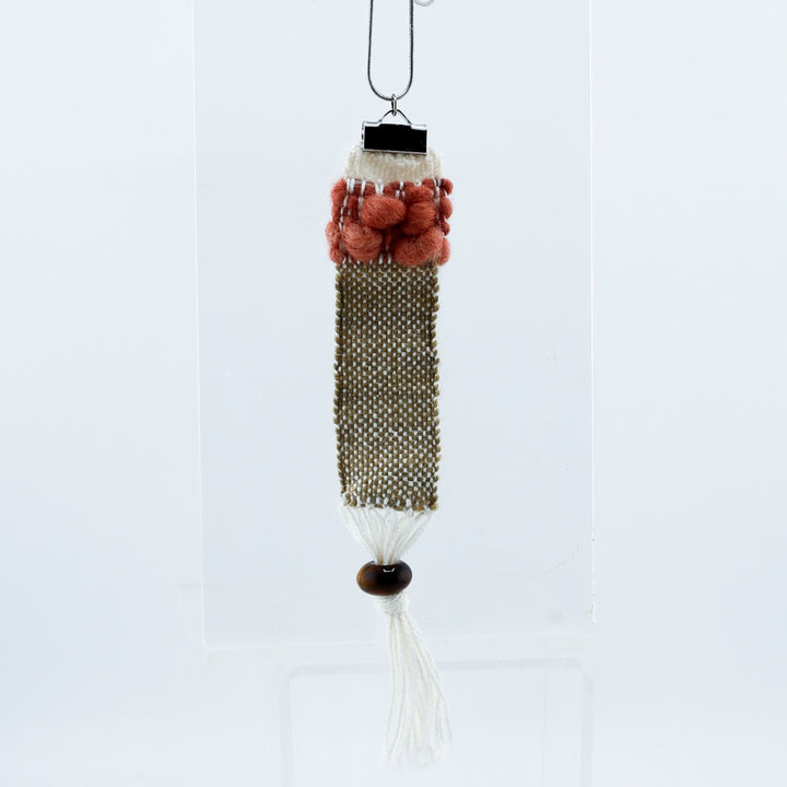 Pendant, Woven w Chain, Sm