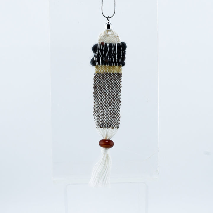 Pendant, Woven w Chain, Sm