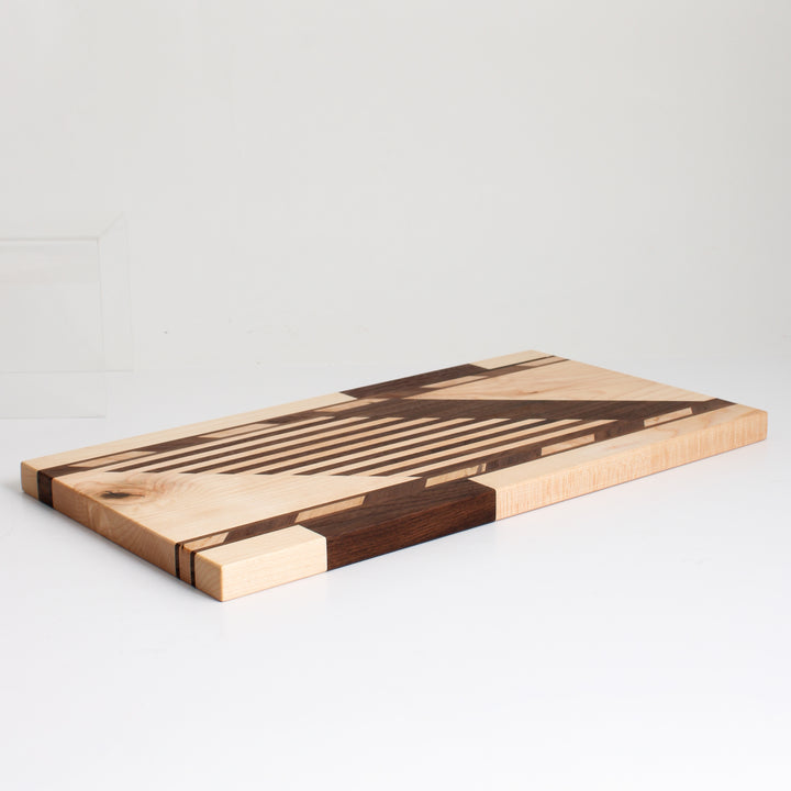 SALVAGE -  Serving Board with Diagonal Pattern