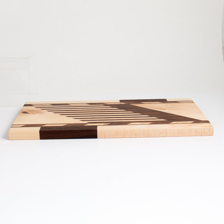 SALVAGE -  Serving Board with Diagonal Pattern