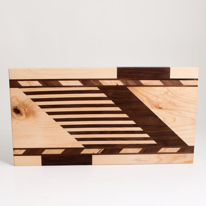 SALVAGE -  Serving Board with Diagonal Pattern