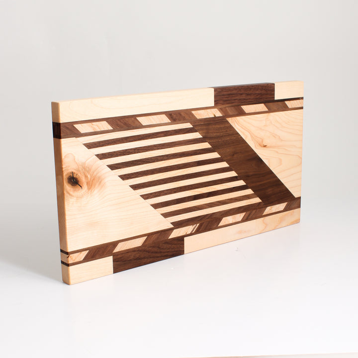 SALVAGE -  Serving Board with Diagonal Pattern