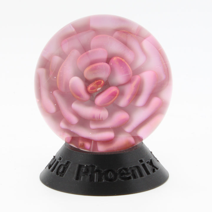 #3 Gold Fumed Glass Flower Marble