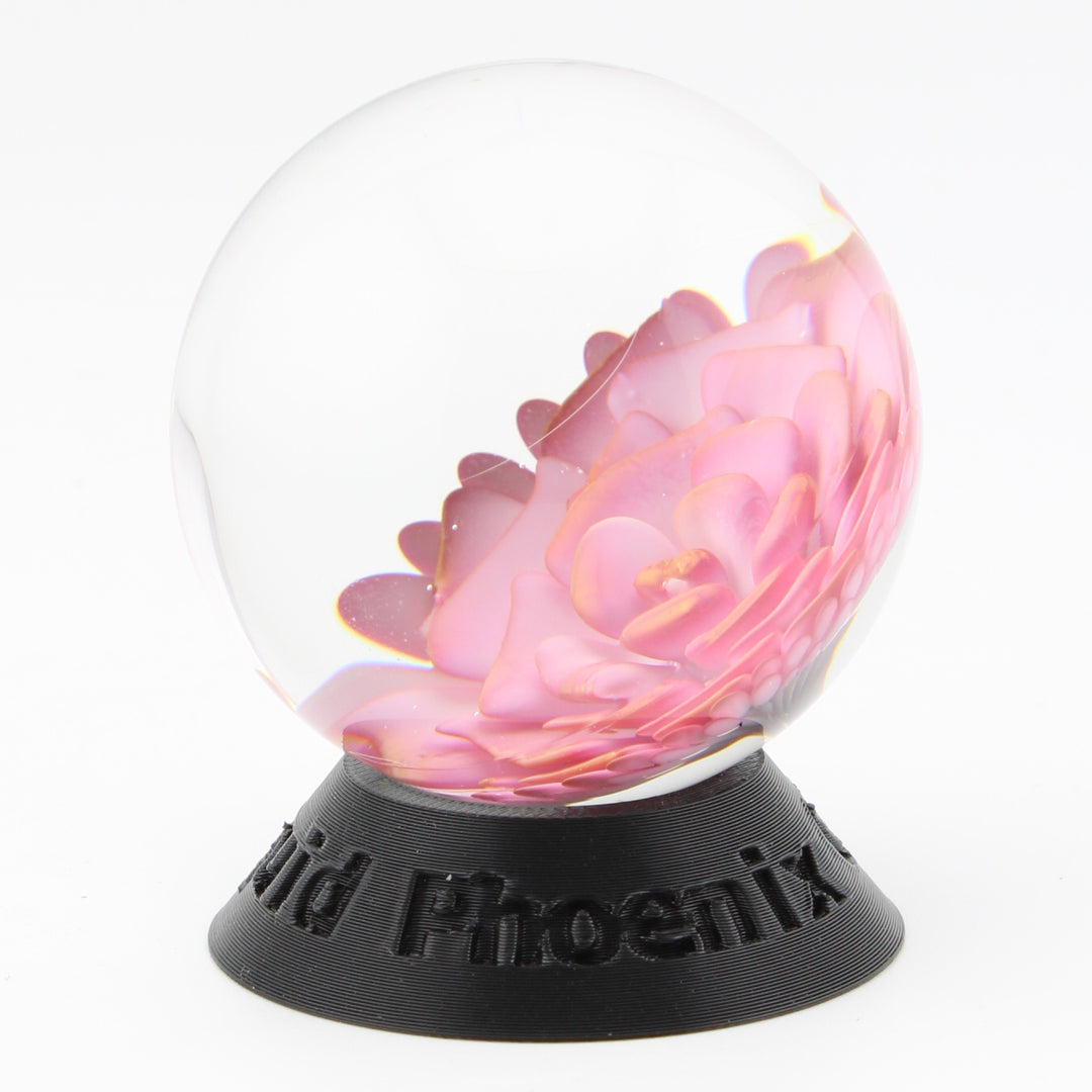 #3 Gold Fumed Glass Flower Marble