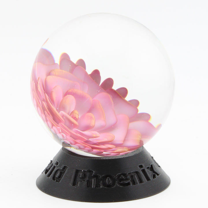 #3 Gold Fumed Glass Flower Marble