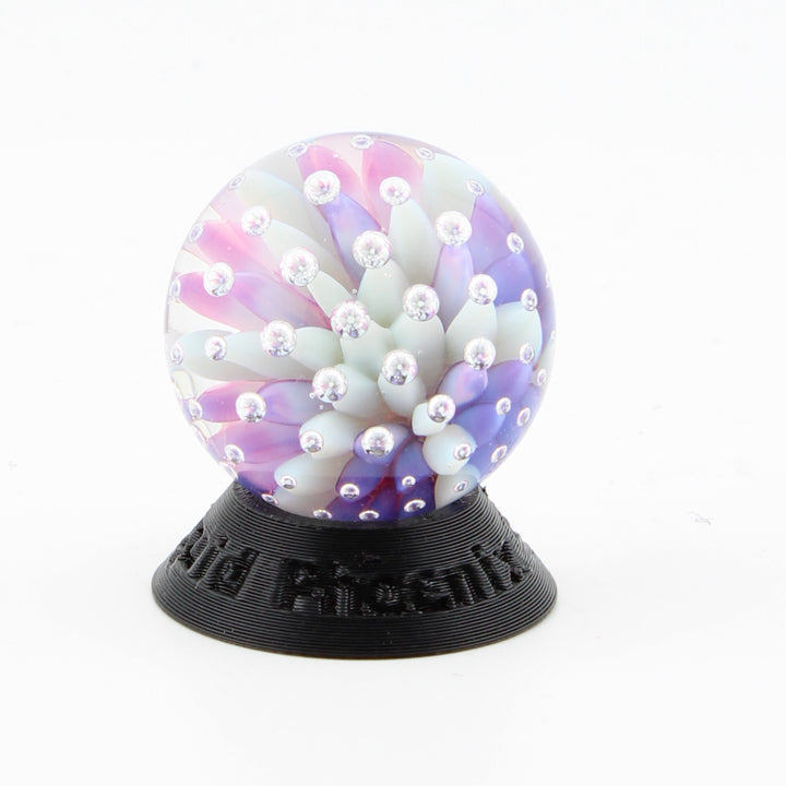 #13 Purple and light blue Glass Airtrap Marble