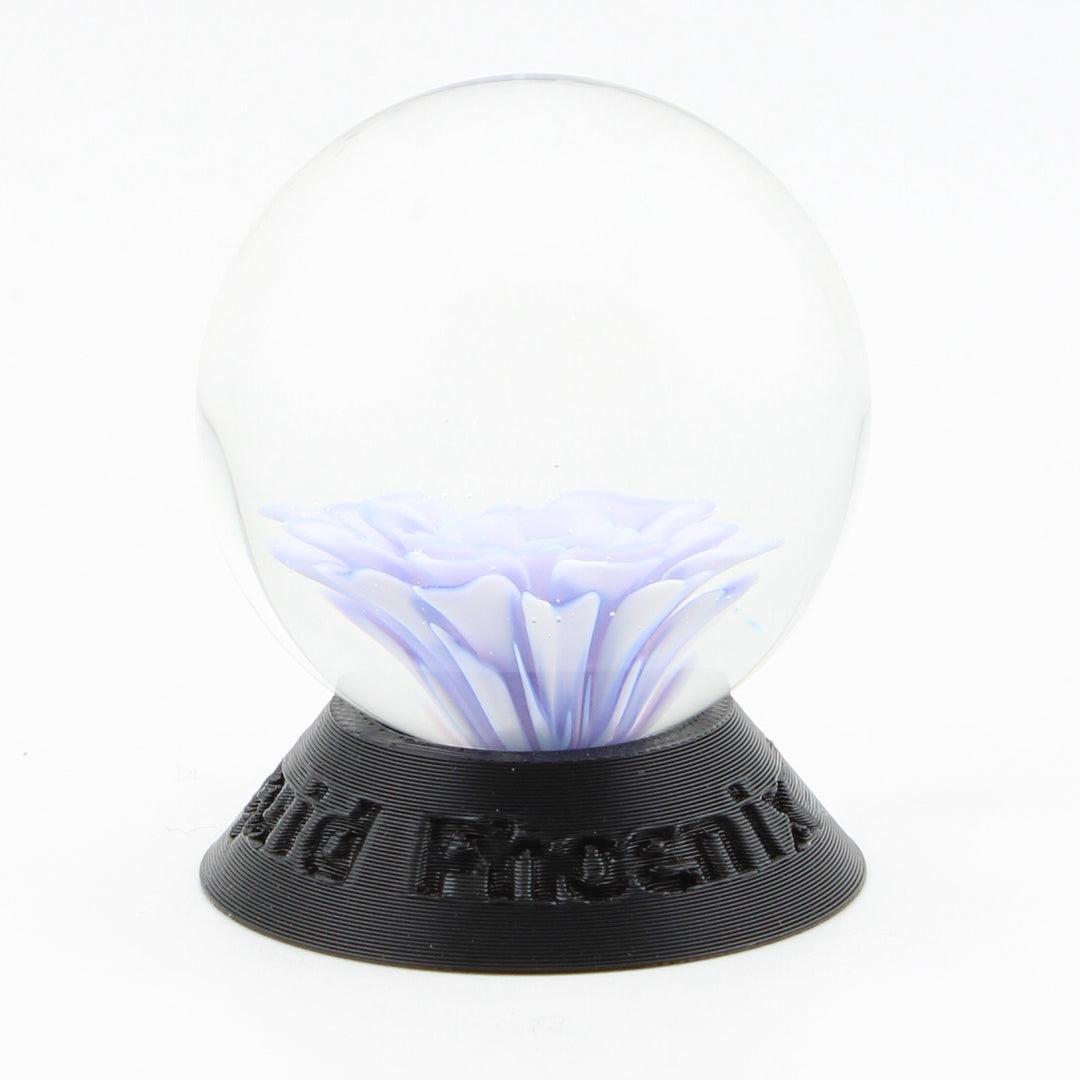 #15 Glass Flower Marble in Blue and white