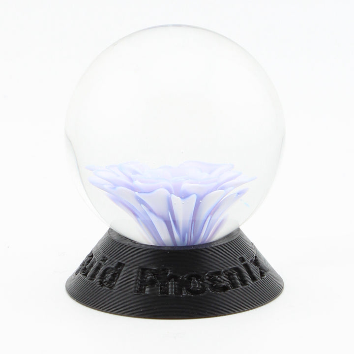 #15 Glass Flower Marble in Blue and white