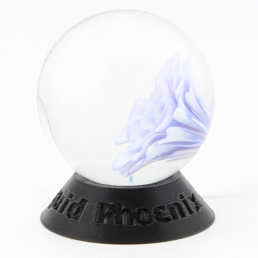 #15 Glass Flower Marble in Blue and white