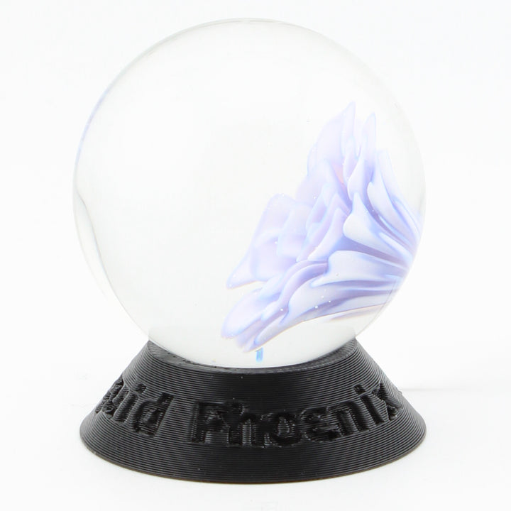 #15 Glass Flower Marble in Blue and white