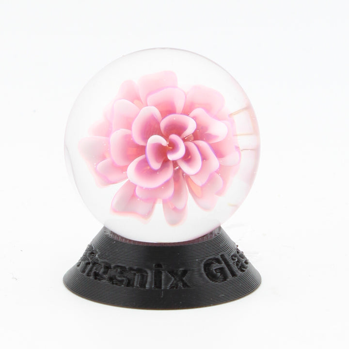 #16 Glass Flower Marble in Pinks