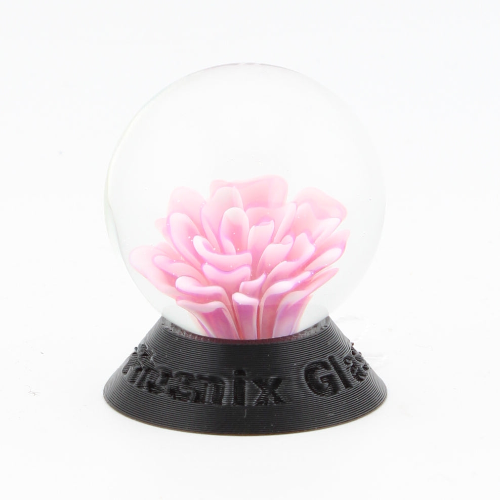 #16 Glass Flower Marble in Pinks