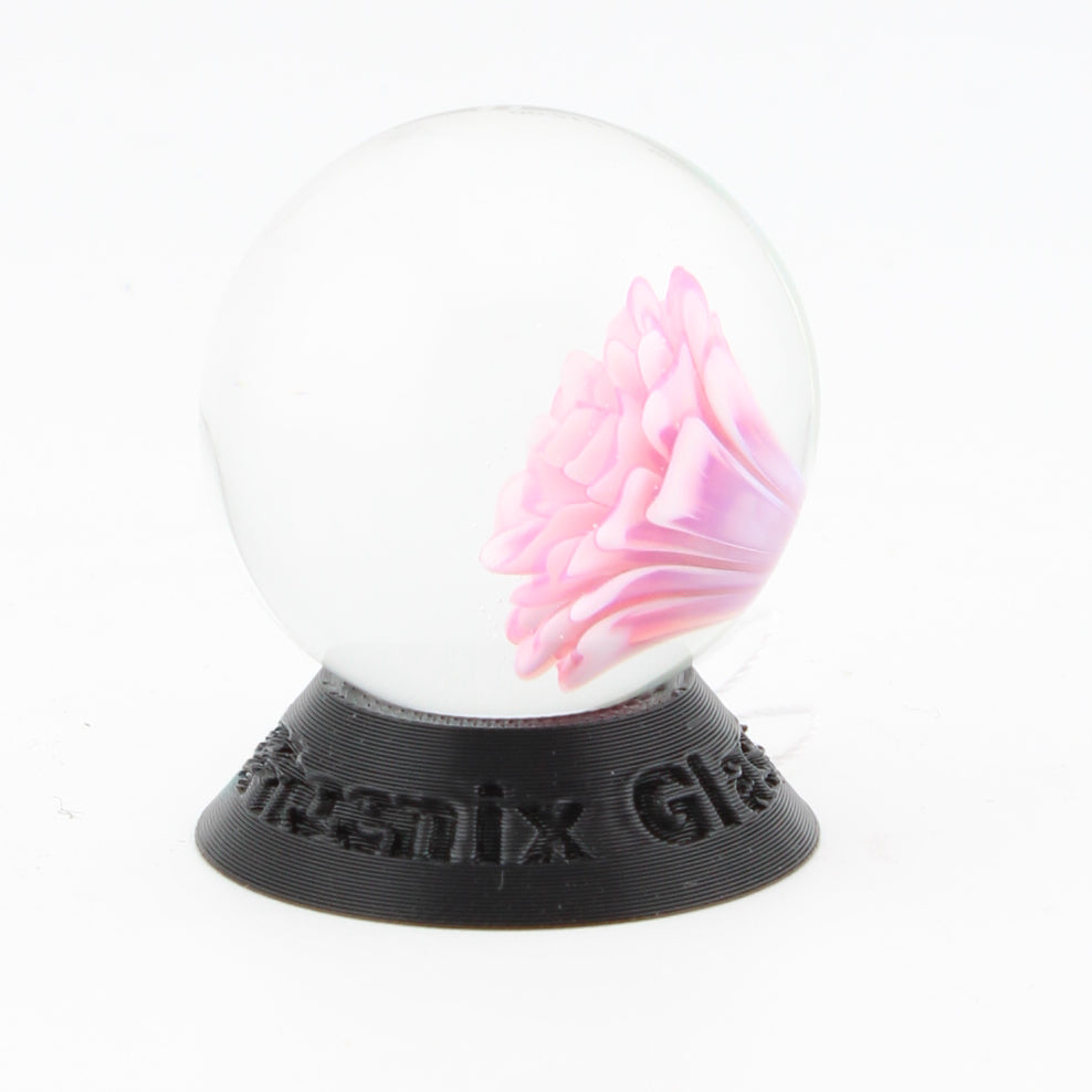 #16 Glass Flower Marble in Pinks