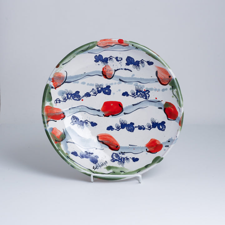 Plate, 88, FlrlDecal/OrngSplash