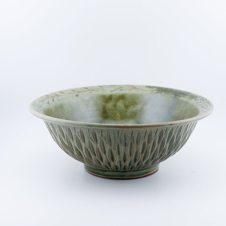 Carved Bowl, Green