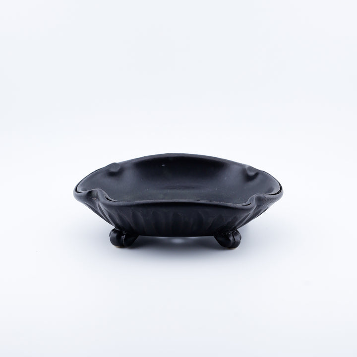 Carved Soap Dish, Black