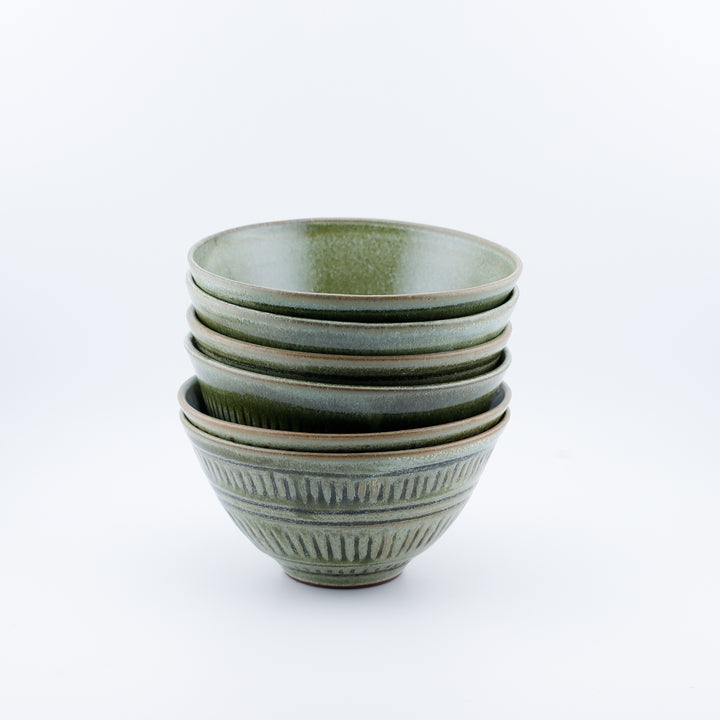 Carved Dessert Bowl, Set