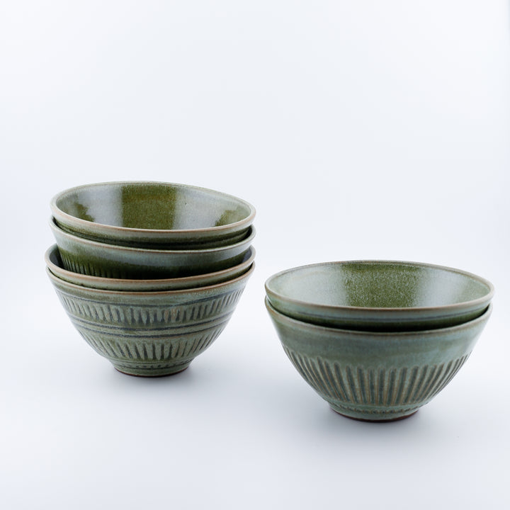 Carved Dessert Bowl, Set