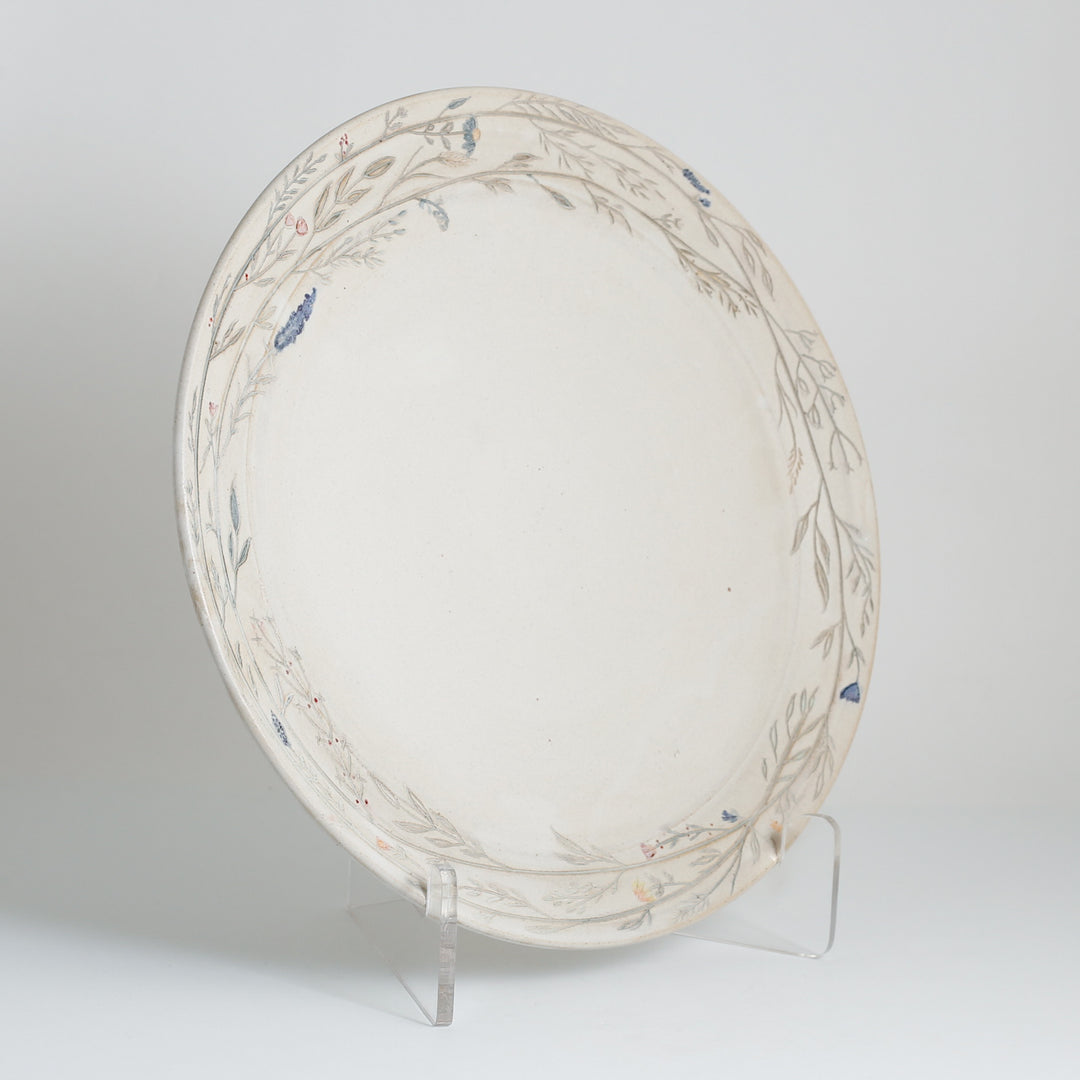 Large botanical serving platter