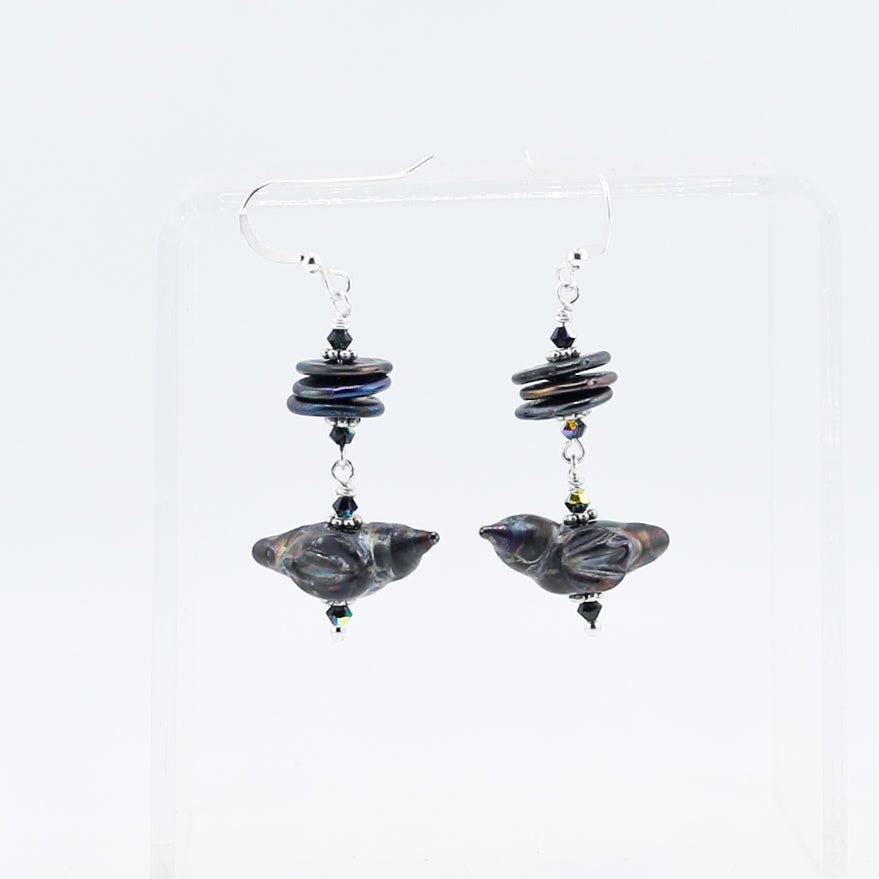 Earrings - Raven