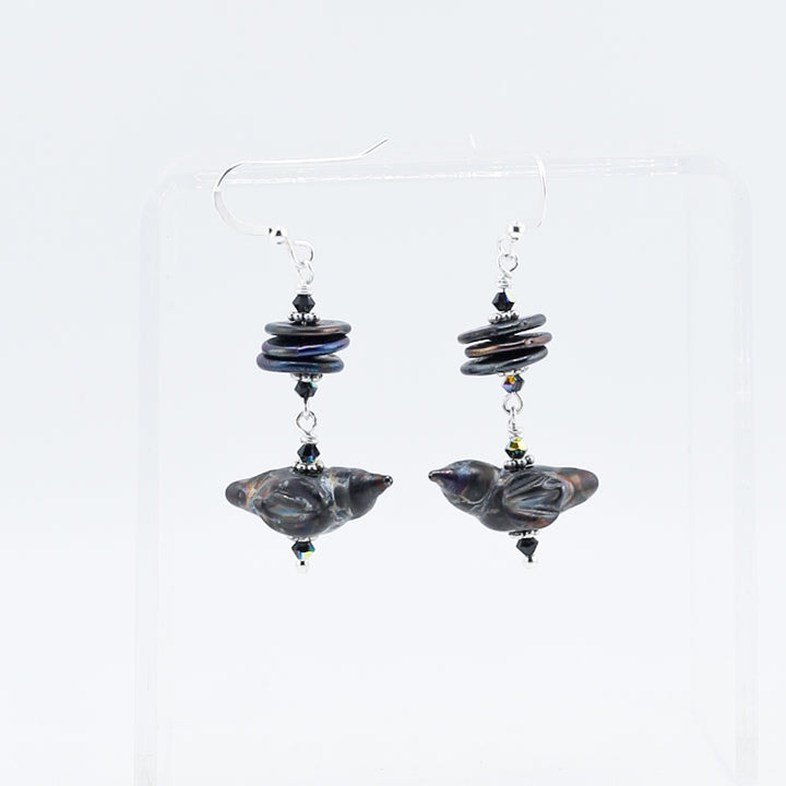 Earrings - Raven