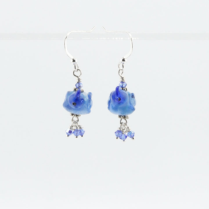 Earrings, Blue Jay Dangle