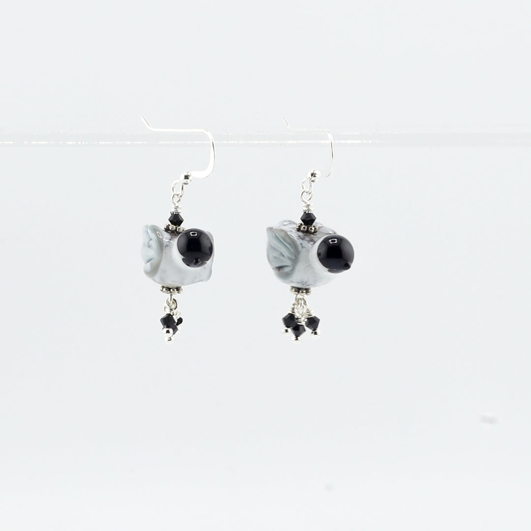 Earrings, Chickadee Dangle