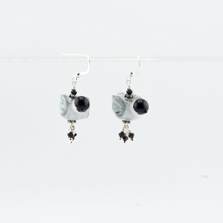 Earrings, Chickadee Dangle