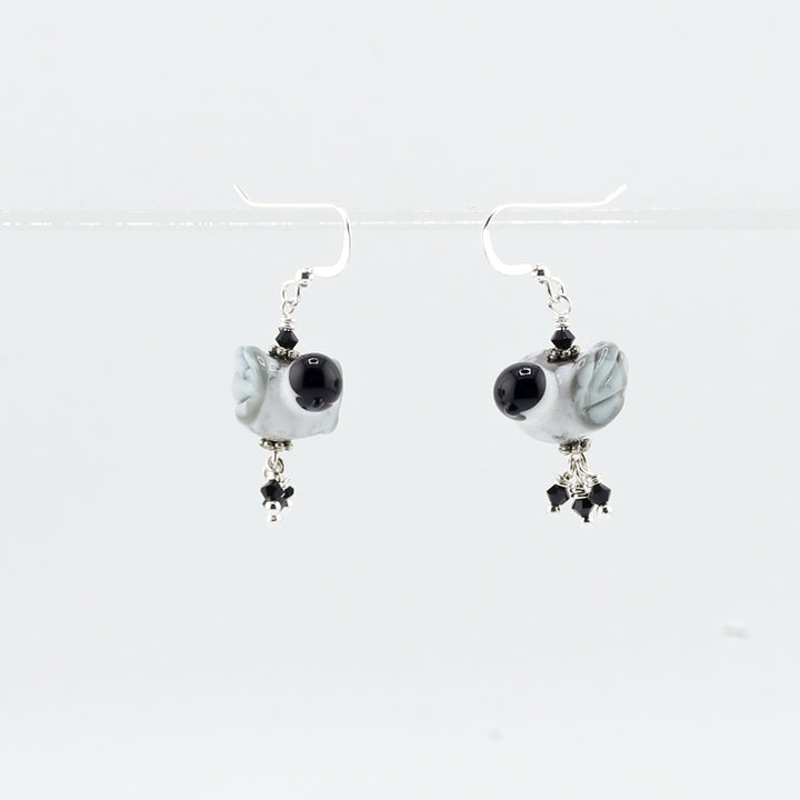 Earrings, Chickadee Dangle