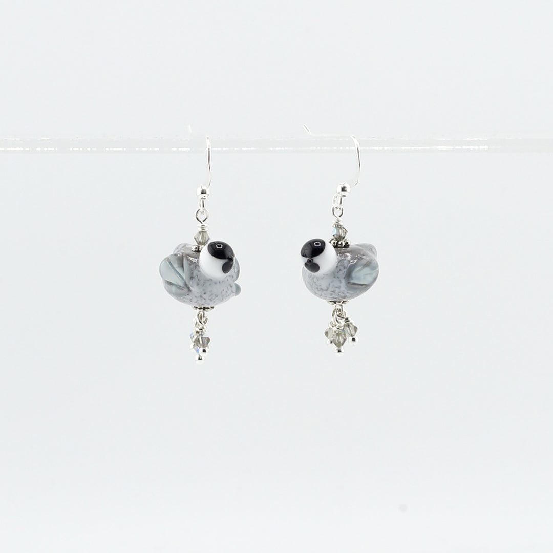 Earrings, Chickadee Dangle