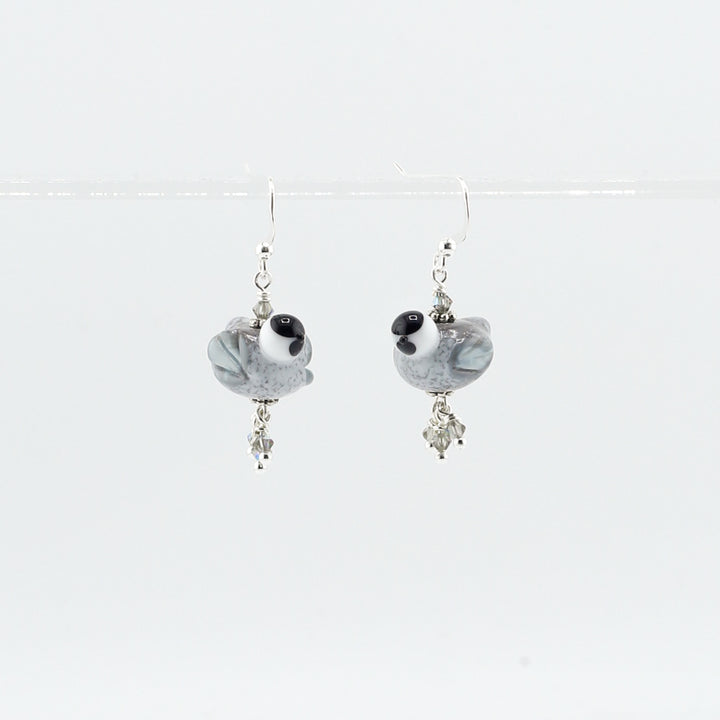 Earrings, Chickadee Dangle