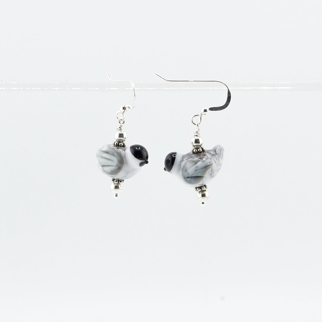 Earrings, Chickadee Dangle