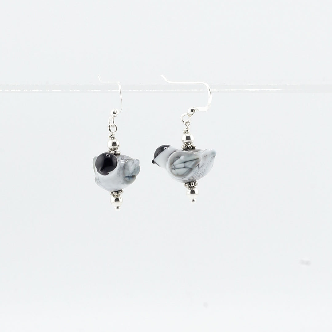 Earrings, Chickadee Dangle