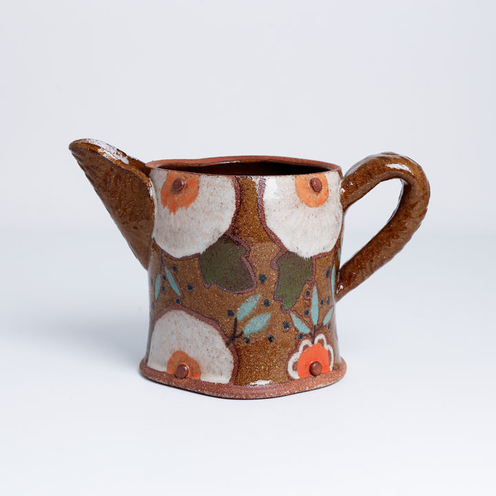 Pitcher, Amber White Flower
