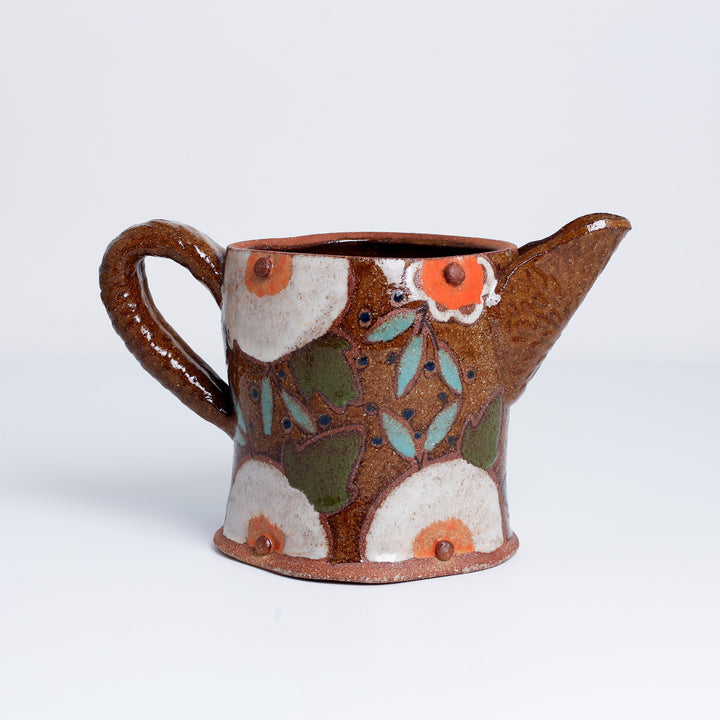 Pitcher, Amber White Flower
